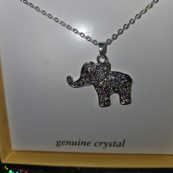Genuine Crystal Elephant π Necklace - Picture 3 of 5